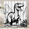 A Variety Of Fruits Washable Dirt-Resistant Shower Curtain Shower Head Waterproof Polyester Bath Curtain For Home Decor