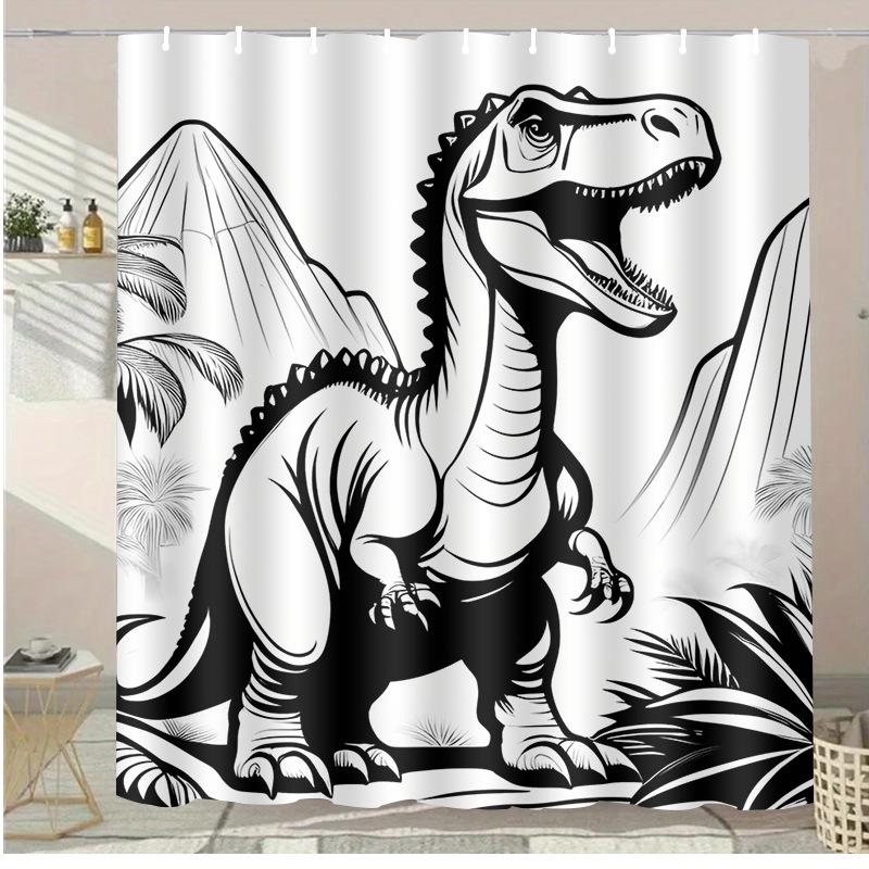 A Variety Of Fruits Washable Dirt-Resistant Shower Curtain Shower Head Waterproof Polyester Bath Curtain For Home Decor