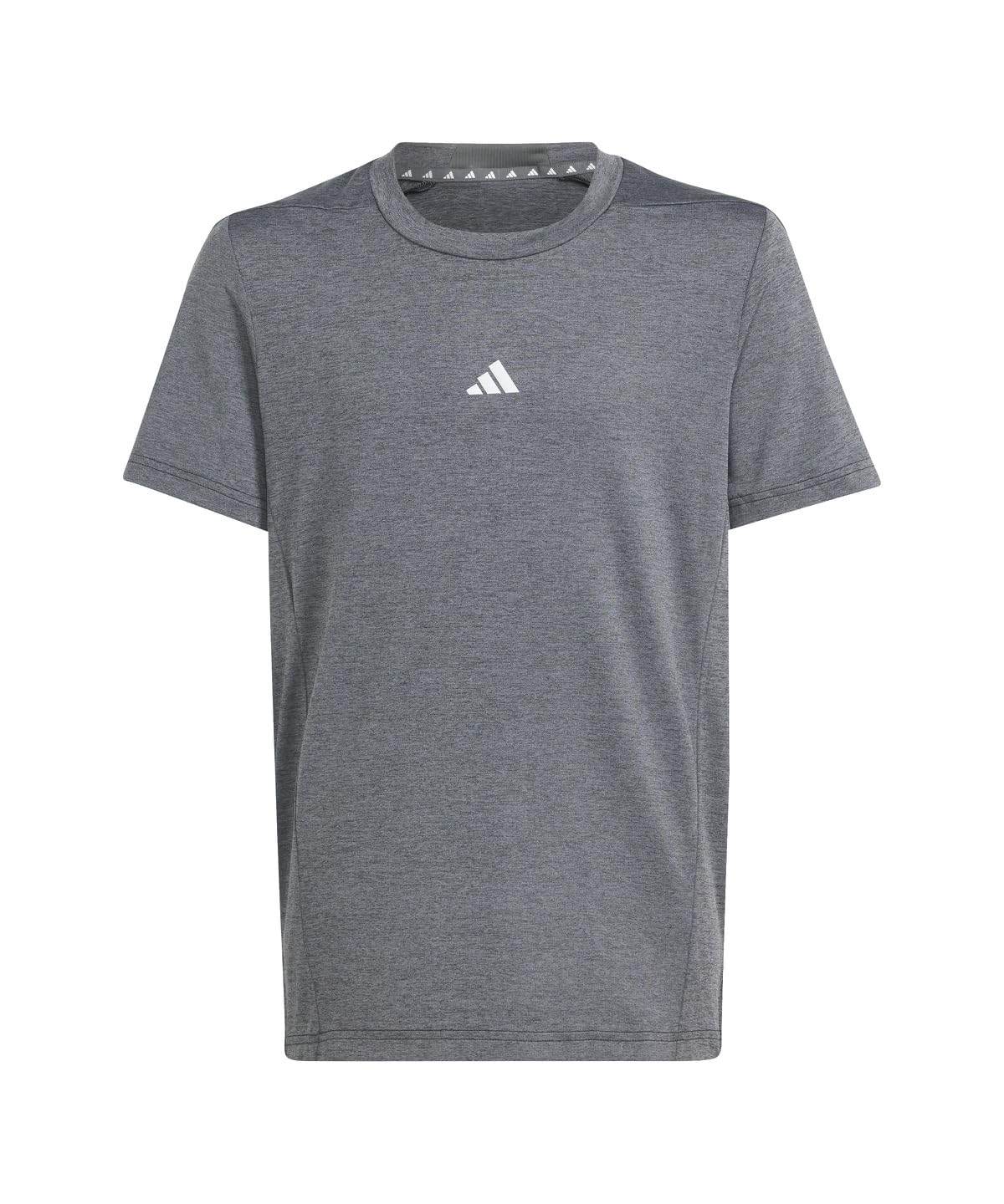 

Футболка с коротким рукавом Aero Heather, серебристая, J130 [Adidas], тренировочная, женская, футболка, детская, KMR64, черно-серый три/серый шесть/светоотражающий