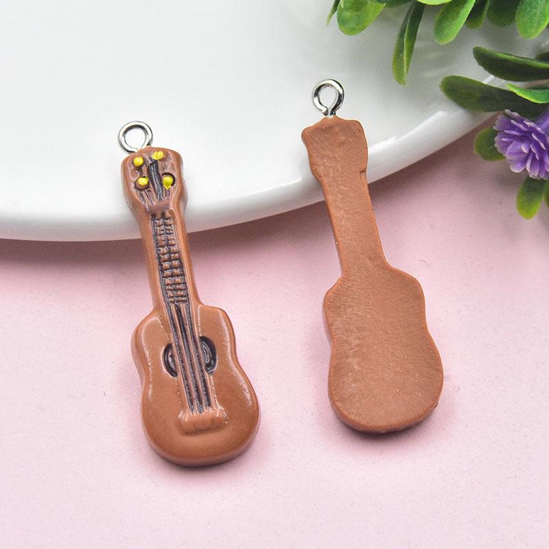 Custom Resin Musical Instrument Earrings & Keychain Jewelry Accessories