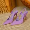 2025 New French Pointed High Heels Female Super High Heel Stiletto Fairy Elegant Outer Sandals Are Available In Stock