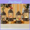 Christmas Music Box Golden Bird Cage Ornament With Santa Claus And Snowman Decor For Holiday Gift