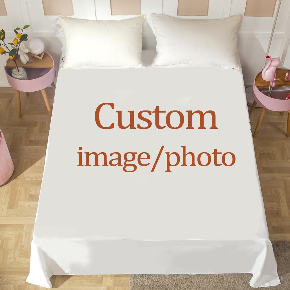 

Customized Bed Sheet 3D Print Photo Anime Flat Sheets Polyester 1-Piece Custom Bed Linens Queen King Twin For Dropshipping 50x75cmpillowcase