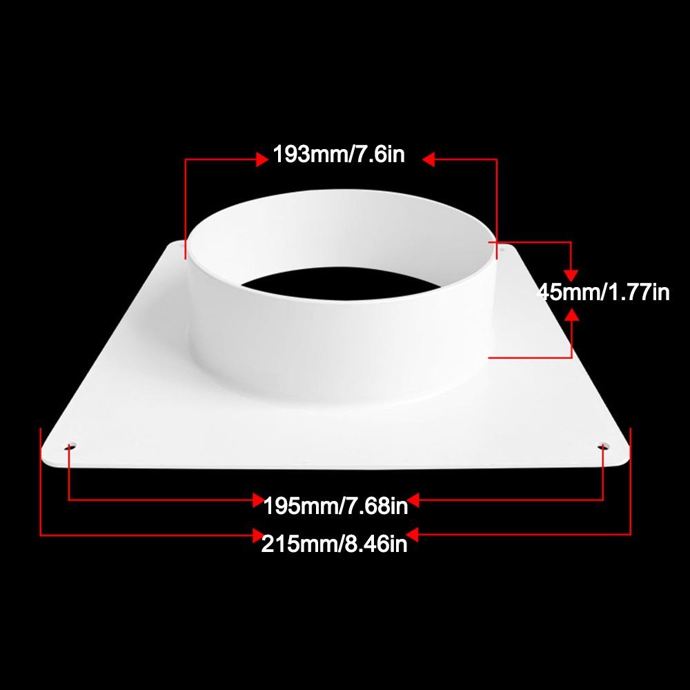 Plastisk ventilasjonsrøradapter Flenskobling Veggmontert Kanalverktøy Eksosrørskjøt Enkel installasjon