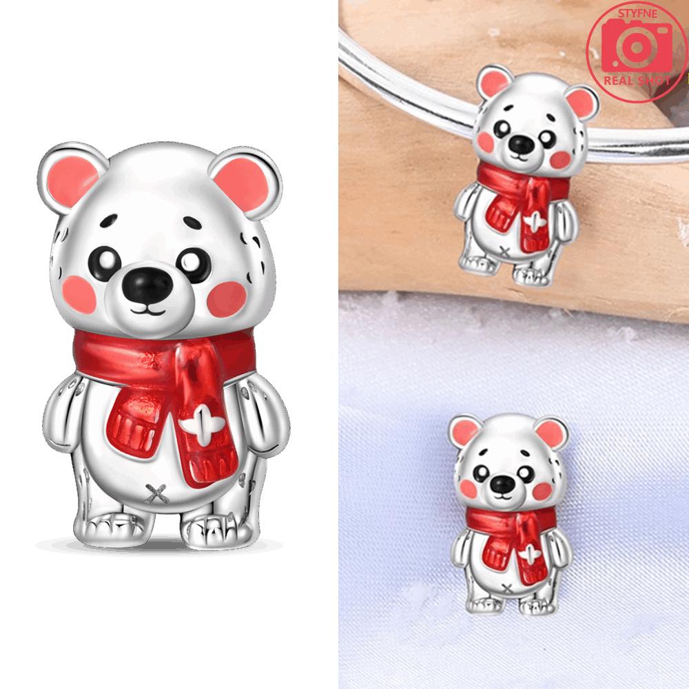 Original Charm Copper Penguin Blue Zircon Rabbit Koala Animals Beads Fit Bracelet Accessory Gift Jewelry Diy Women