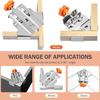 10PCS Stainless Steel 90 Degree Corner Clamp T-Shape Right Angle Clamp Woodworking Quick Locator Single Handle Corner Clamp Tool