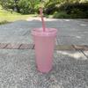 10PC 24OZ Glitter Straw Cups Large Capacity PP Single Layer Plastic Cups 710ml Glitter Cups Drink Party Cups Takeaway Drinks