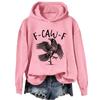 Ladies Fashion Casual Long Sleeve Printed Round Neck Hoodie Pullover Top