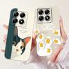 For Xiaomi 14T Pro Case For Xiaomi 14T Phone Case Cute Panda Rabbit Luxury TPU Protective Skin Cover For Xiaomi Mi 14T Pro Coque