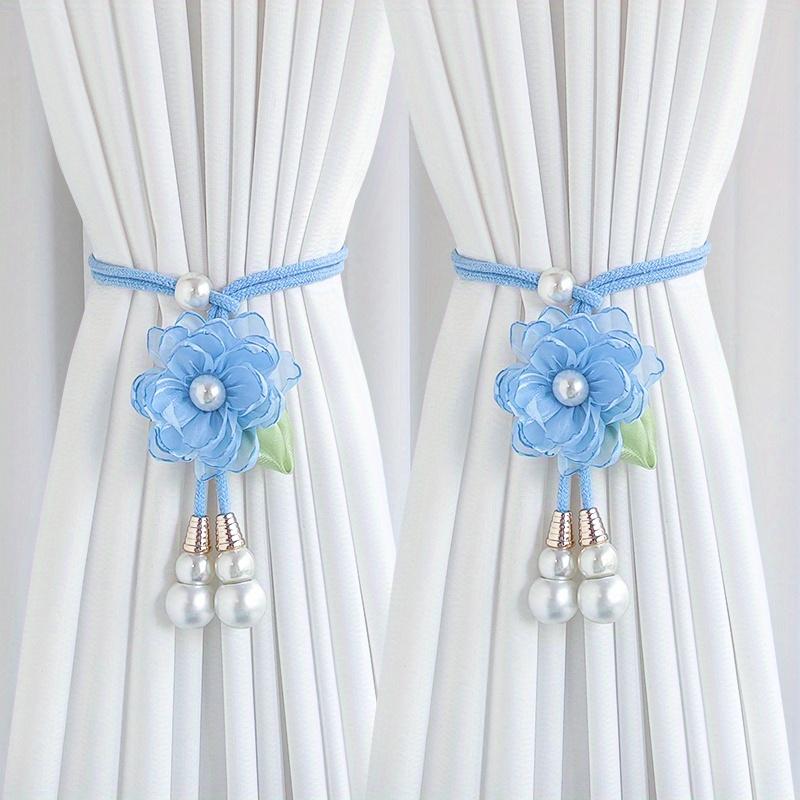 2pcs Elegant Curtain Tiebacks - Adjustable Window Drapes Holders with Floral-like Design, for Living Room, Bedroom, Wedding, Party Decor