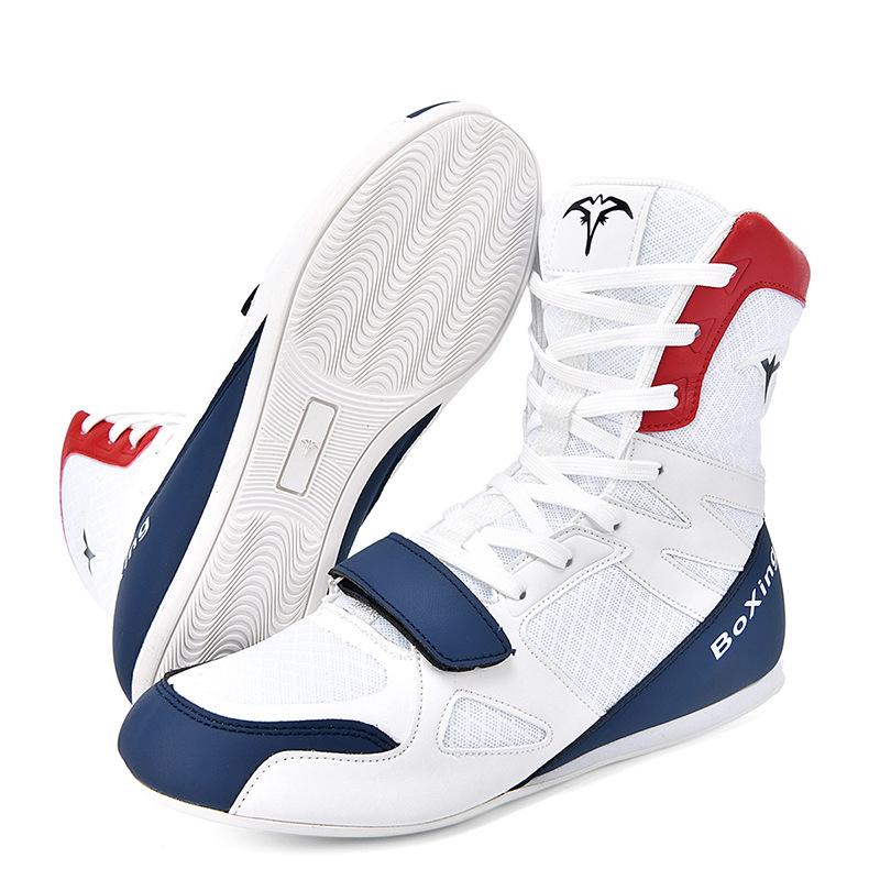 Professional Wrestling Shoes Men's High-top Adult Sanda Shoes Competition Training Shoes Fighting Shoes Women's Indoor Boxing Training Shoes