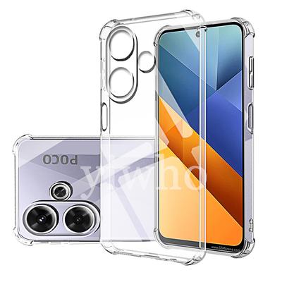 Transparent Phone Case for Xiaomi Poco M6 4g Shell Protective Camera Back Clera Covers On Pocco Poxo F6 M6 X6 Pro 5G M6pro 4G