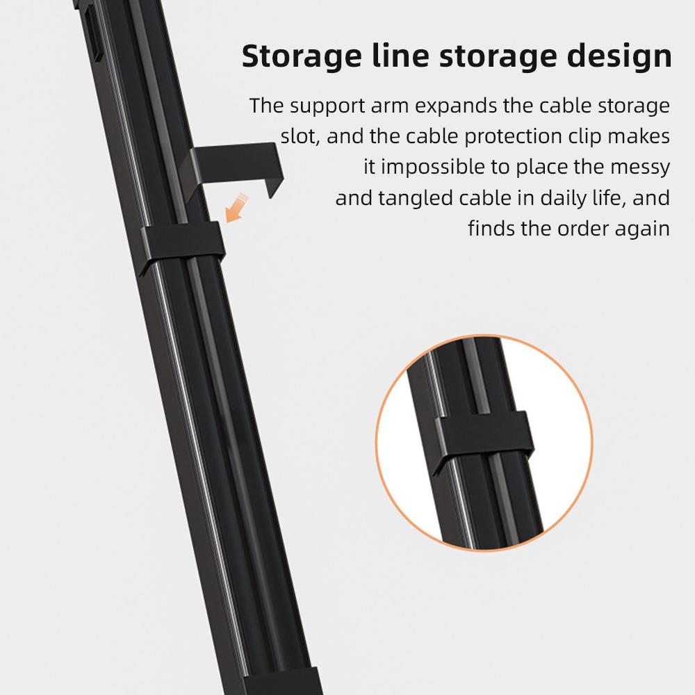 Desktop Microphone Boom Arm with LED Fill Light 2700K-6500K & Remote Control Desk Mount Mic Stand