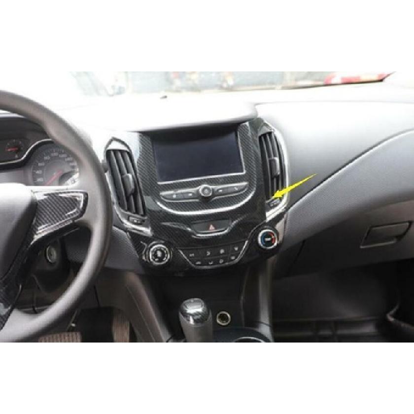 For Chevrolet Cruze 2016- Carbon Fiber Central Control Navigation Frame Trim