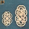 Panou Decorativ Oval cu Intarsie de Bujori, Sculptat în Lemn European, pentru Dulap sau Perete