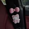 Original Cute Cat Bow Cartoon Car Seatbelt Shoulder Protector, Universal for All Seasons, Anti-Neck Strangulation Safety Belt Protection