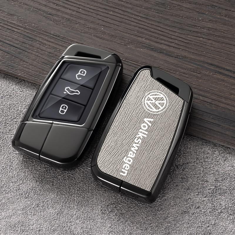 For VW Volkswagen Jetta MK5 Golf Alloy Leather Car Smart Remote Key Case Fob Cover Protector Shell For Volkswagen VW Magotan Pas