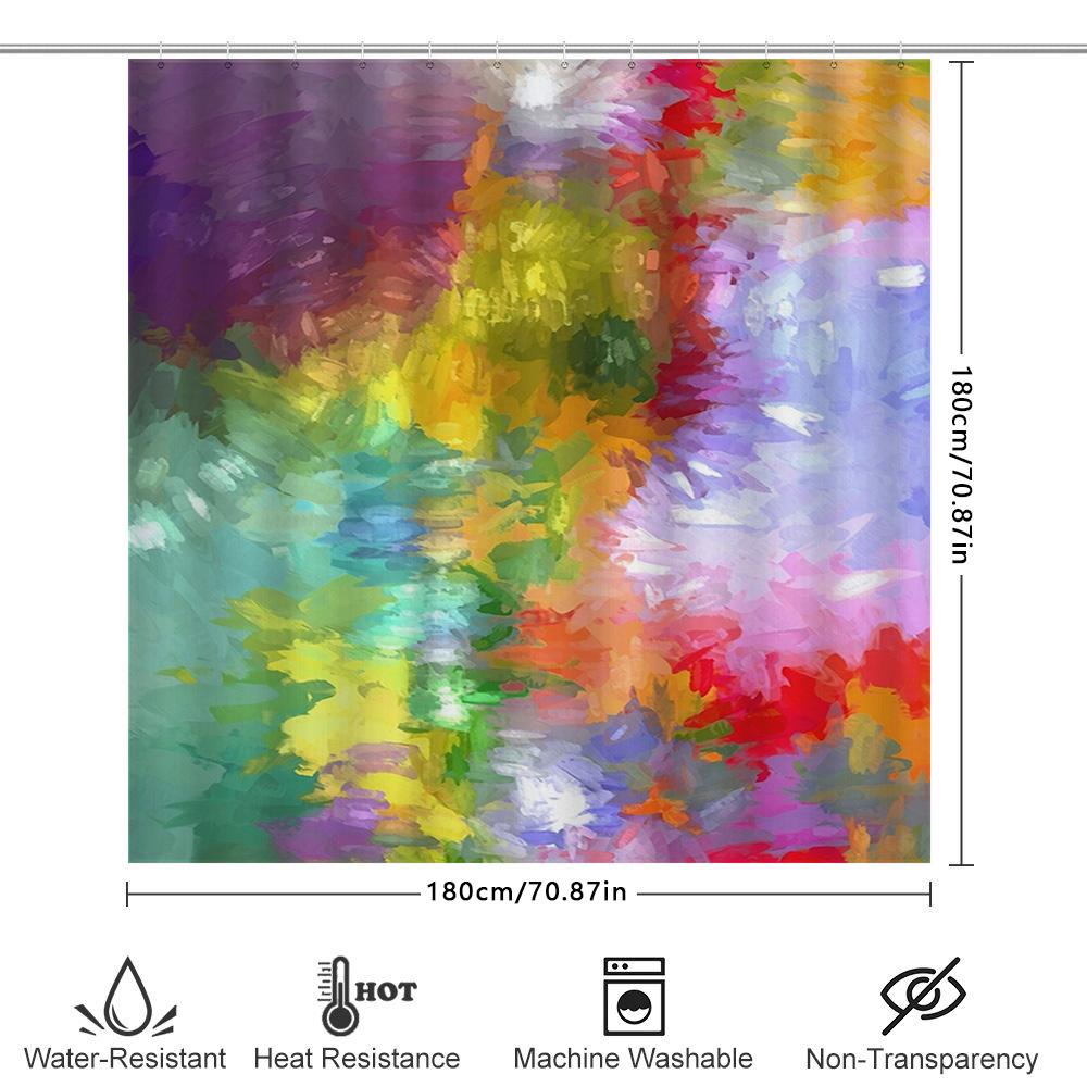 Abstract Bathroom Shower Curtain With Vibrant Colors Modern Home Decor For Bathrooms Sizew72 X L84 Inches Multiple Colors Availa