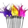 Funny Kitten Cat Teaser Interactive Toy Rod with Bell and Feather Toys for Cats Teaser Interactive Toy Rod Pet Cats Toys Stick
