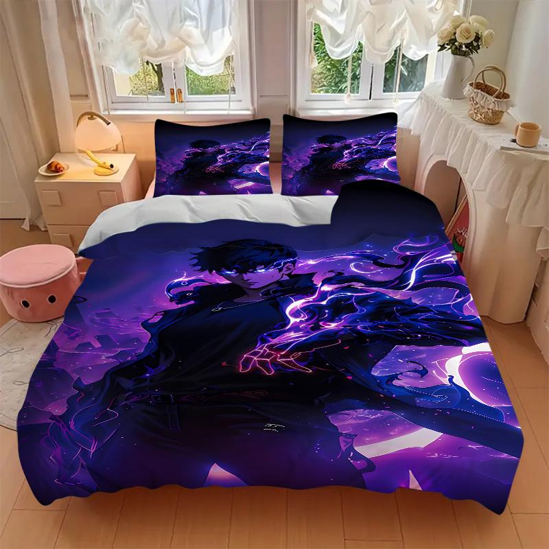 3pcs Anime Character Home Bedding Set-Universal Three-Piece Suit for Bedroom, Guest Room, Living Room, Hotel Decor-Perfect Gift for Fans, Tr