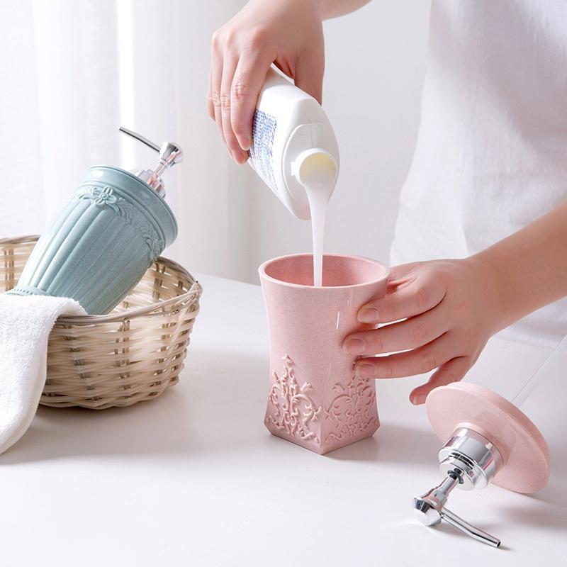 400ml Koupelnový držák na tekuté mýdlo Dávkovač na stlačení pro šampon