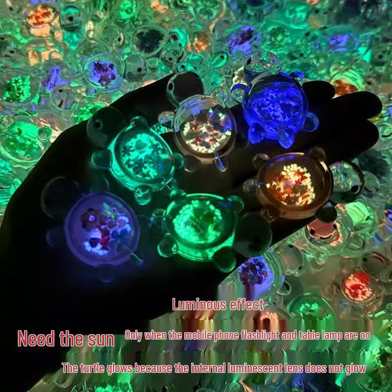 DIY Svítící želva flitrové lepidlo doplňky: Roztomilé stolní a automobilové ozdoby pro děti