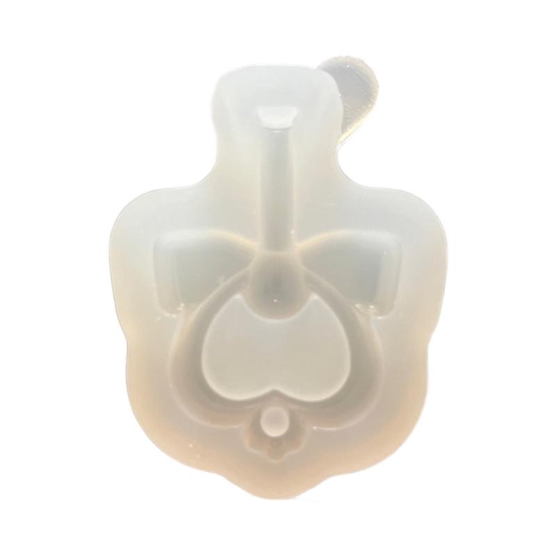 Quicksand Keychain Resin Molds Bear Rabbit Shaker Silicone Mold Unique Jewelry Making DIY Keychain Necklace Pendant Mold