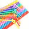 200pcs Colorful Bendy Straws Extra Long 33cm Disposable Plastic Drinking Straws for Parties, Birthday, Wedding, Drinks Decor JXB