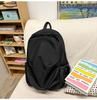 School bag versatile simple solid color college student school bag Korean version ins large capacity casual backpack light travel shoulder bag
