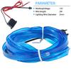 Car Interior Strip Light Ambient Lighting Blue Neon Dash Glow Tube 2M Interior Lighting Decorative Flexible Atmosphere Accessory