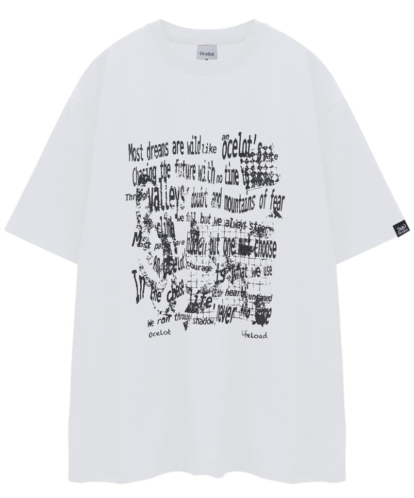 Osillos C22 Life Lettering Short Sleeve T-Shirt