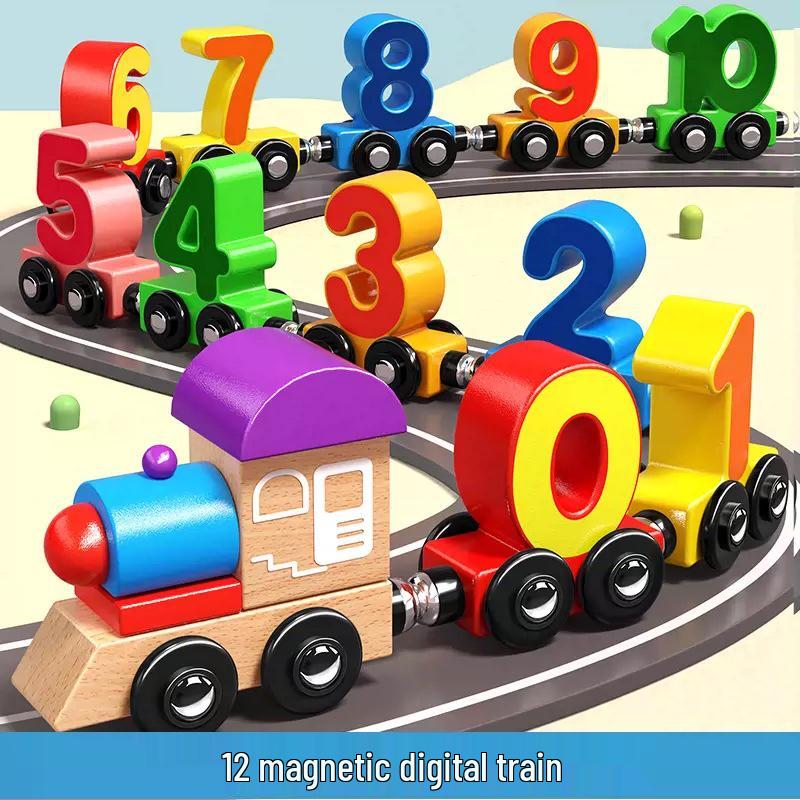 Magnetic Digital Train Building Blocks - Educational Toys for Toddlers (1-3 Years)