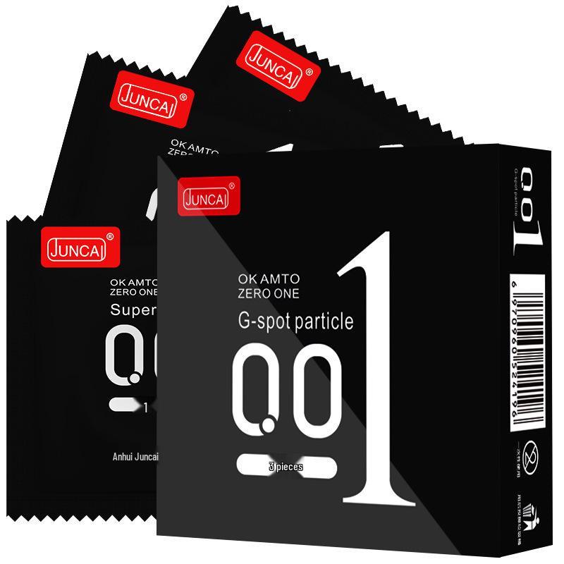Juncai Ultra-Thin Hyaluronic Acid Ribbed Condoms Set for Adult Family Planning