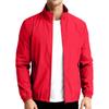 Lightweight Stand Collar Windbreaker Jacket for Men with Zipper Closure and Elastic Cuffs Casual Outerwear for Spring Fall