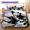 BLUE LOCK Pattern Bedding,Quilt Set Quilt Cover Pillowcase Home Birthday Gift (1 * Duvet Cover + 2 * Pillowcase, Without Core)