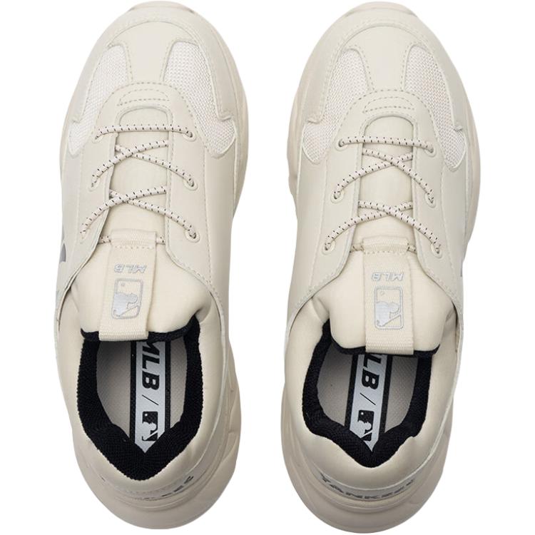 MLB Chunky Flex Bequem Strapazierfähig Abriebfest Atmungsaktiv Niedrig geschnittene Freizeitschuhe Kinder Sneaker Beige 7ASHJB44N-50IVS