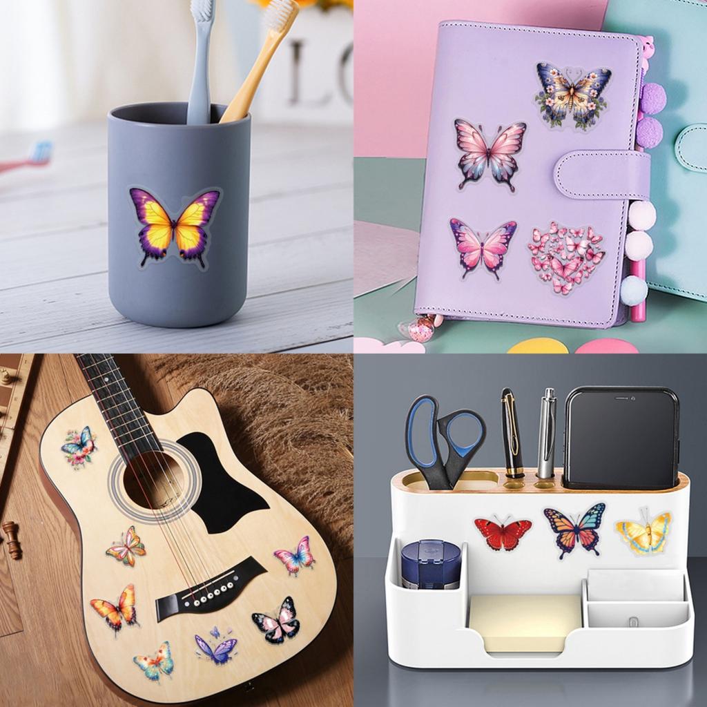 60pcs Suitcase Stickers Waterproof Stickers Scooter Computer Tablet Cartoon Decoration