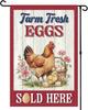 Farm Fresh Eggs Here Garden Ag, Double Sided Farmhouse Chicken Coop Outdoor Yard Ag Decor, Welcome To the Farm Ags for Kkz