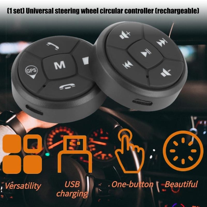 Wireless Steering Wheel Remote Controller 6 Programmable Buttons Easy Installation Remote Control For Car DVD Players