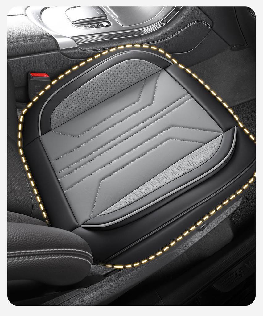 Universal All-Season Leather Car Seat Cushion for SUVs, Off-Road, Sedans, and Trucks
