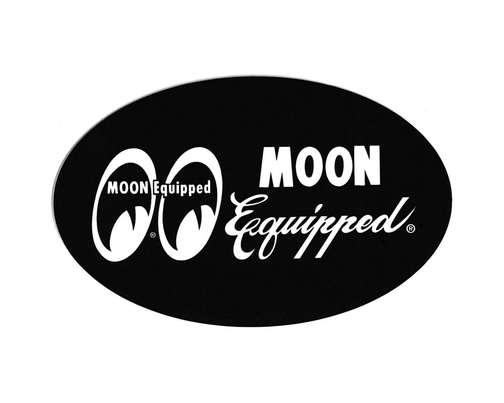 Mooneyes Sticker MOONEYES MOON Equipped Oval Black_SC-MQD027BK-MON 5cm чёрный