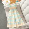 Girls Summer Spaghetti Strap Tiered Cake Dress Kids Beach Vacation Princess Sundress