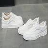 Popular Little White Shoes 2025 Spring and Autumn New Shoes Fashionable Versatile Thick Baseplate Shoes Casual Shoes Muffin Sports Shoes Women