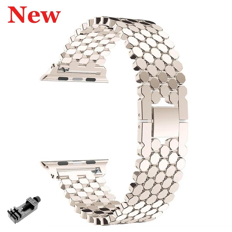 

Ремешок из нержавеющей стали для Apple Watch 10 9 8 7 42 мм 46 41 мм 45 Ultra 2 49 мм 40 44 мм браслет для IWatch 6 5 4 SE 38 мм For iwatch 10 46mm