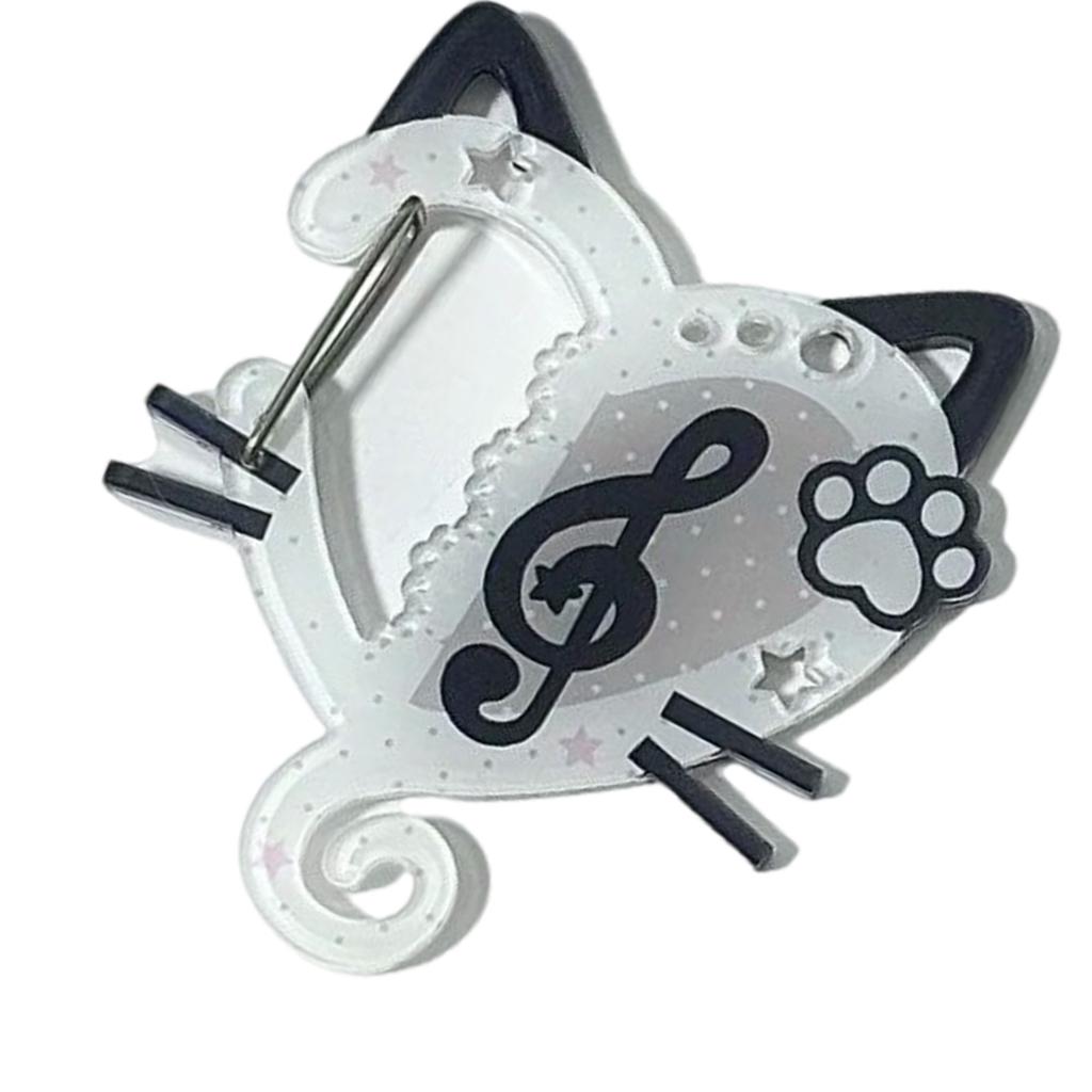 Wielofunkcyjny Kreskówkowy Akrylowy Brelok z Nutą Muzyczną Dodatek Karabińczyk do Plecaka Dekoracja na Torby lub Klucze