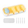 Popsicle Mold with Lid, Silicone Ice Cream Molds with 6 Sticks, 4 Cavities DIY Handmade Popsicle Mold for Making Cakesicles, Cake Pops, Ice Cream