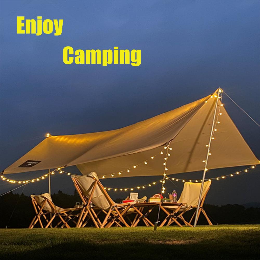 String Lights Camping Lamp Outdoor Crystal Globe Lights Waterproof USB Powered Patio Light for Camping Tent