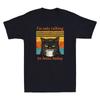 I'm Only Talking To Jesus Today Christian Black Cat Coffee Vintage Men's T-Shirt