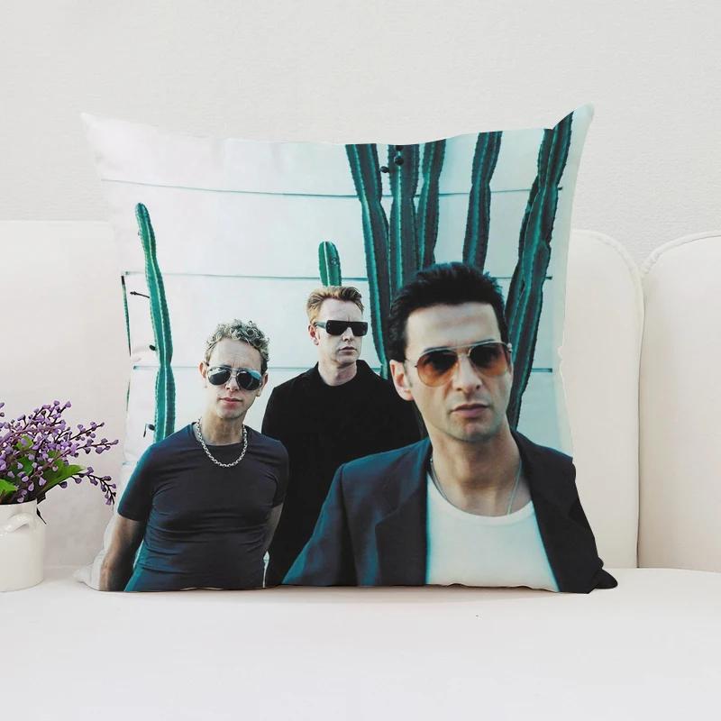 

Двусторонняя наволочка с принтом D-Depeche M-Mode Подарок для фаната Домашняя Декоративная наволочка для диванной подушки Поясничная подушка для стула 40x40 12x12Inch