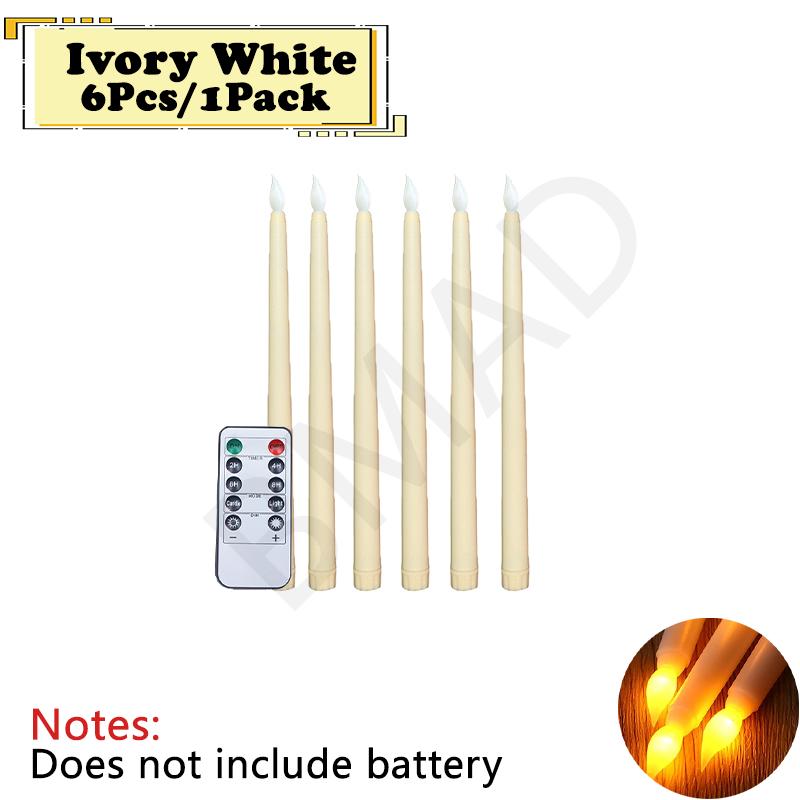 6/12PCS Christmas LED Flameless Candles Remote Control Floating Candles for Party Church Halloween Home Decoration